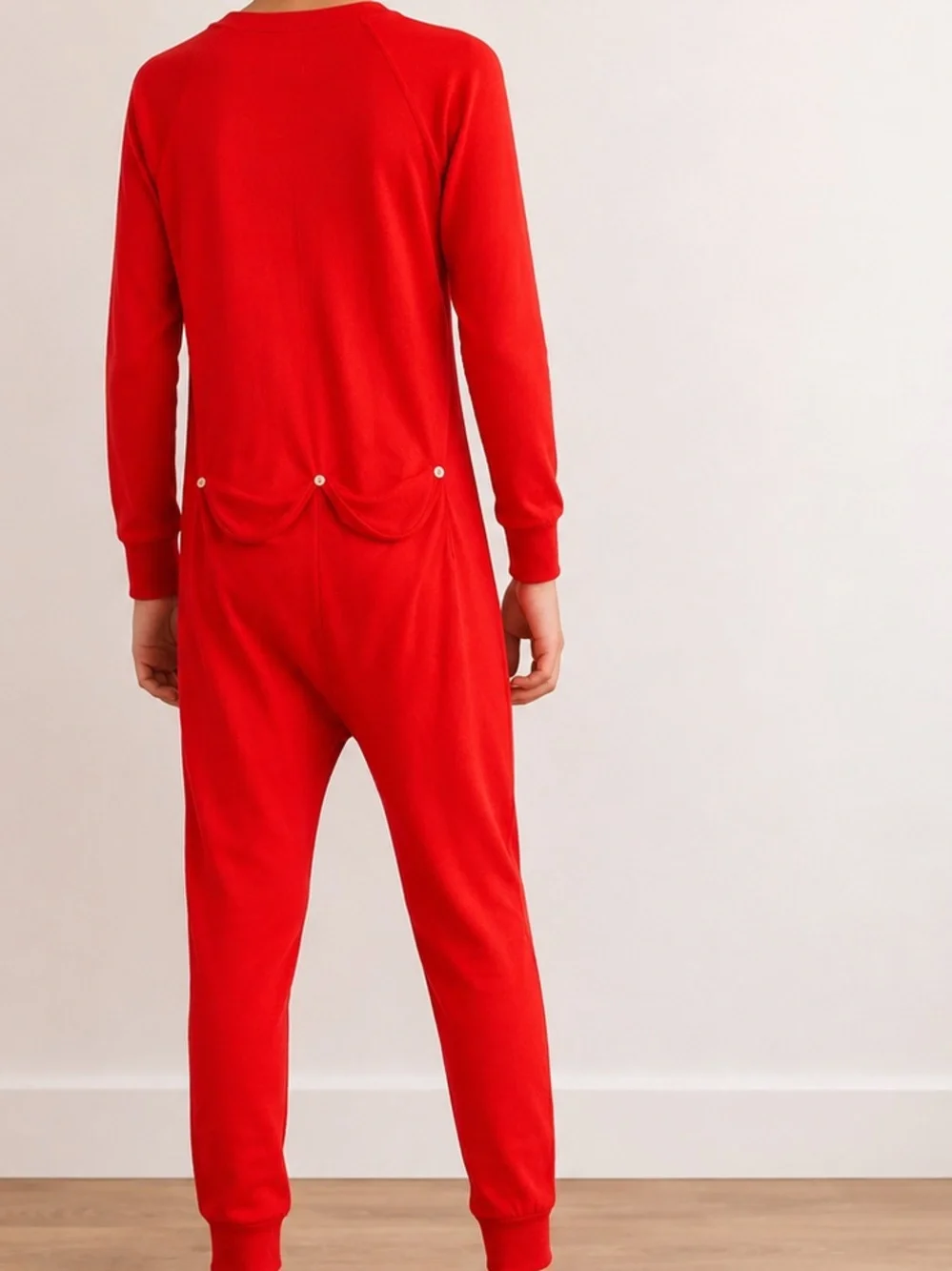 Vintage Jog Togs Kids Red Union Suit Pajamas Medium